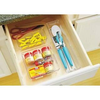 InterDesign 52660 Linus Drawer Organizer, Plastic, Clear, 15 in