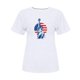 thumbnail image 4 of Tops Cortos para Mujeres Bandera de Moda Impresa Cuello Redondo, Camiseta de Manga 3/4 para Uso Diario, Casero Y Cómodo, 4 of 4