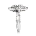 thumbnail image 3 of Art Deco Toi Moi Women's Anniversary Ring, Two Stone Halo Vintage Wedding Ring, 2.2 Ct Round Cut simulated Diamond, 14K White Gold Plated, Proposal Promise Engagement Ring For Her Special Ocassion, 3 of 5