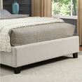 thumbnail image 4 of Nantarre Fabric Tufted Wingback Upholstered Bed with Nailhead Trim,Tan, 4 of 7