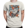 thumbnail image 2 of Smartprints Black Panther Plum Blossoms Men's T-Shirt Off White, Cotton, L, 2 of 3