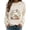 Khaki, variant on Halloween Sweatshirt for Women Sweatshirt Casual Wear with Long Sleeve Crewneck for Autumn and Winter Comfort Black S