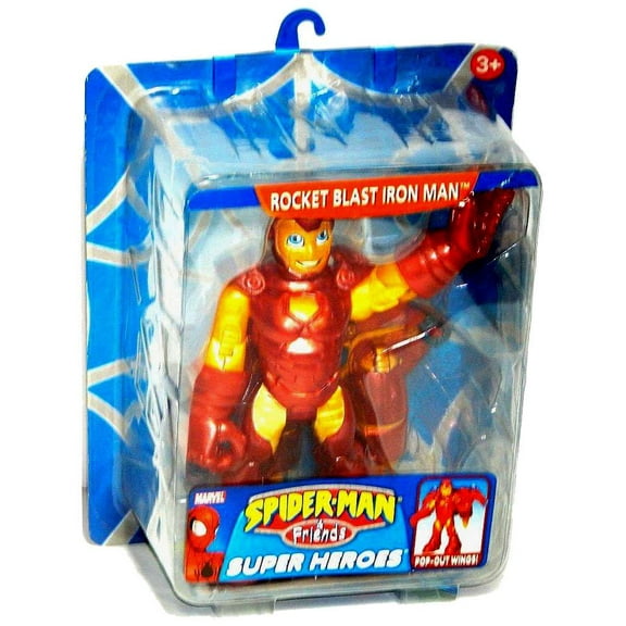 Spider-Man Super Heroes Rocket Blast Iron Man Action Figure