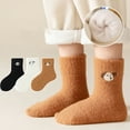 thumbnail image 6 of WOLLED 3 Pairs Fall Winter Cotton Socks for Toddler Kids Fleece Socks Boys Girls Cartoon Socks for 2-12Y, 6 of 7