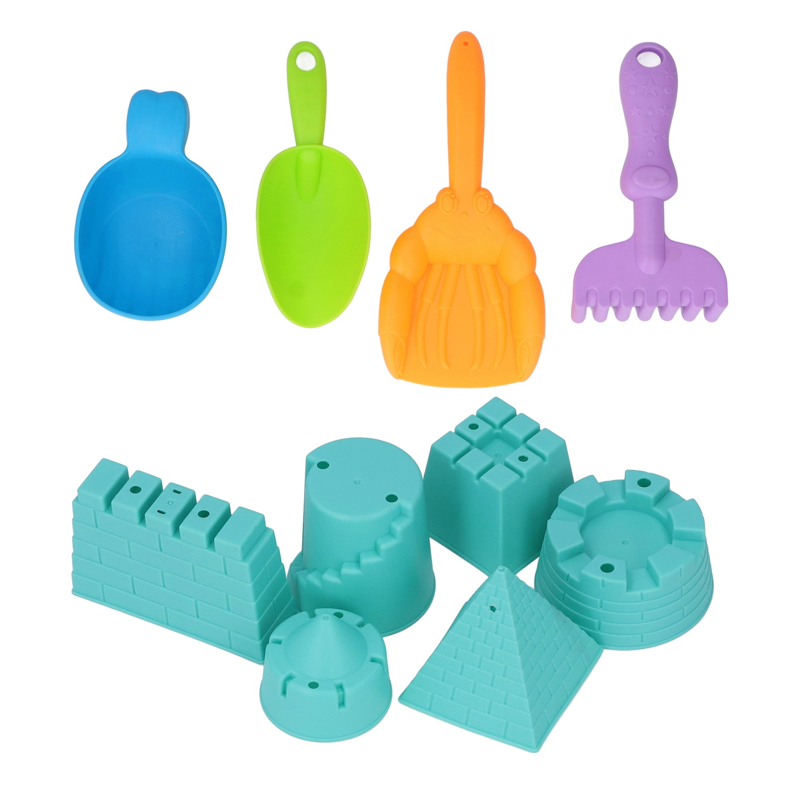 Baby Beach Toy Set, Plastic Digging Shovel 2 Spoons Beach Sand Toys Set