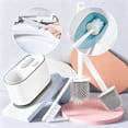 thumbnail image 3 of ABPETE Toilet Brush Set, Bathroom Accessories, Toilet Bowl Cleaners, Deep Cleansing Multifunctional Hanging Toilet Brush Set for Bathroom(Pearl White), 3 of 17