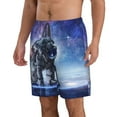 thumbnail image 2 of Disketp Men'S Swim Trunks Hawaiian Breathable Surf Beach Swimsuits Mesh Lining Beach Shorts With Pockets-Astronauts Start Running, 2 of 9