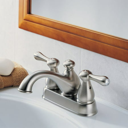 Delta Leland 2578LF 4 in. Centerset Low Arc Bathroom Faucet with Pop-Up -