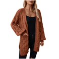 thumbnail image 5 of Levmjia Womens Cardigan Sweater Lightweight Knit V Neck Button Down Long Sleeve Open Front Casual Loose Fit Fall Winter Office Wear Multi Colors Sale, 5 of 6