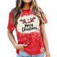 thumbnail image 3 of Navidad Tops de Mujer, Cuello Redondo Camiseta de Manga Corta con Estampado de Vacaciones, Blusa de Moda Casual, 3 of 4