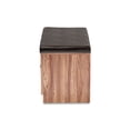 thumbnail image 4 of Bowery Hill Brown Faux Leather 2-Door 2-Shelves Wood Shoe Storage Bench, 4 of 10