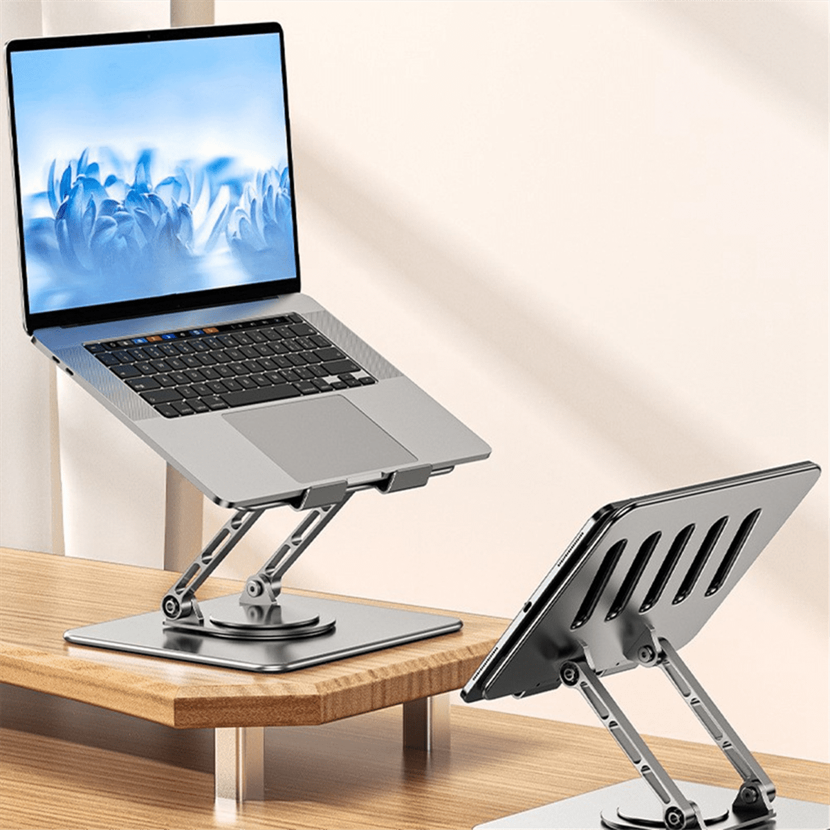 Laptop Stand Foldable 360° Rotatable Notebook Holder Liftable Aluminum Alloy Stand Compatible with 7-17 Inch Laptop,1 x Laptop Stand