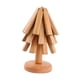 thumbnail image 2 of Posavasos de madera con soporte para bebidas, protección de mesa, regalos, antideslizantes, de madera 3 piezas, 2 of 9