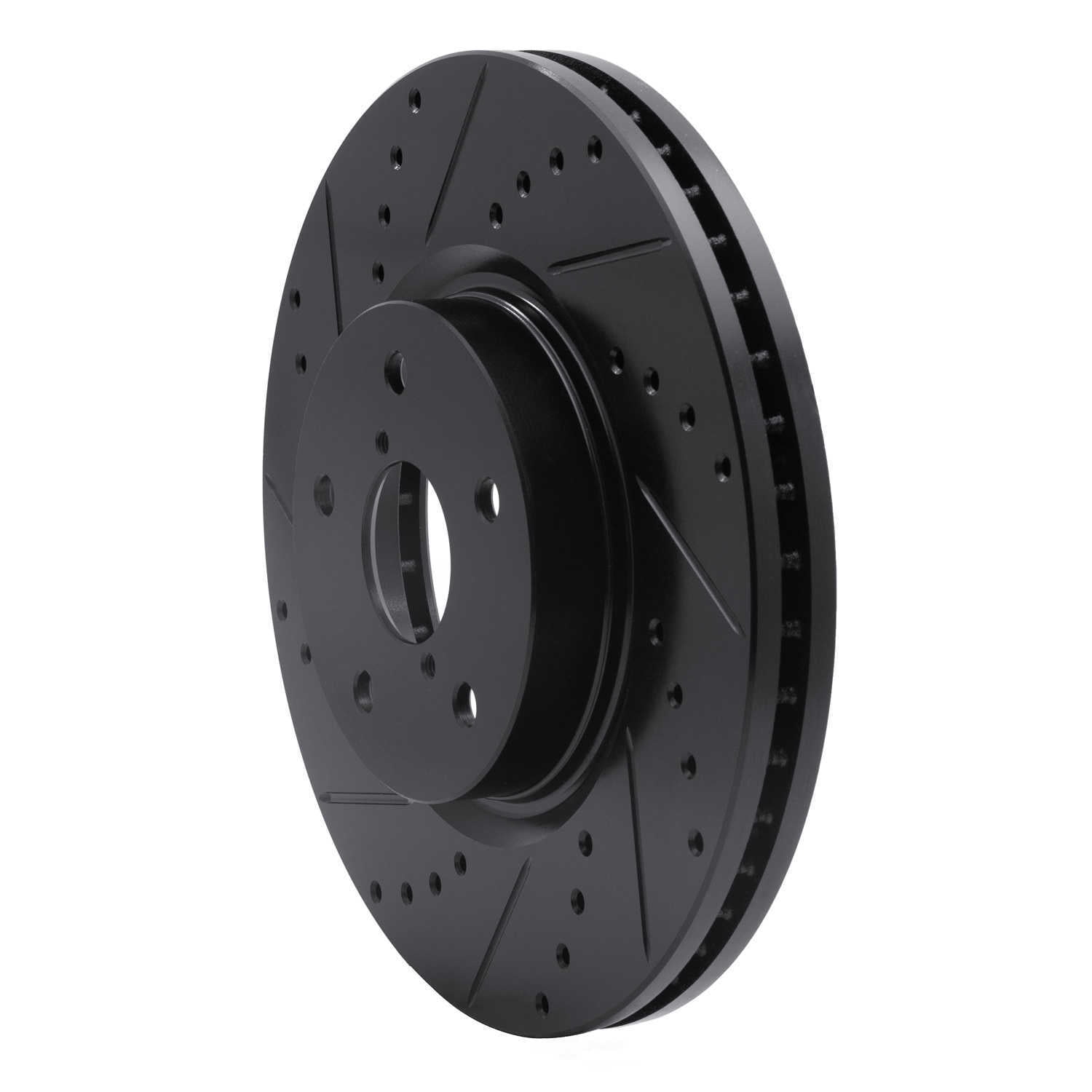 Dynamic Friction Company 633-13035L DFC Brake Rotor - Drilled And Slotted - Black