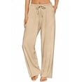 thumbnail image 4 of FLYCURVY Plus Size Women Pajama Pants Soft Long Sleep Lounge Pants Drawstring with Pocket L-5XL, 4 of 6