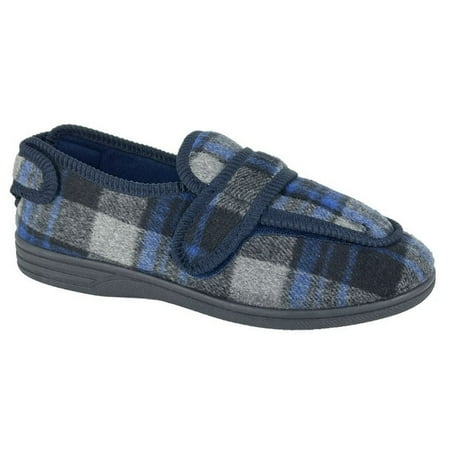 Zedzzz Mens Peter Checked Slippers