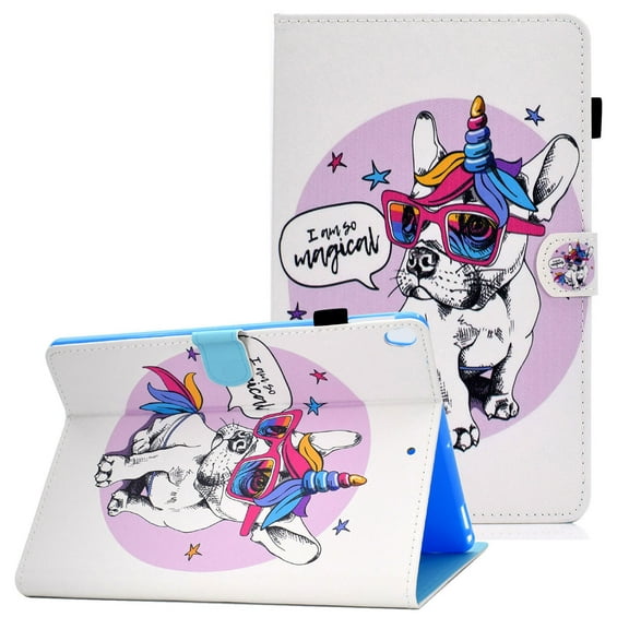 Allytech iPad Air 3 Case 2019 10.5" iPad Pro 10.5 Case Cover 2017, Smart Slim Kickstand Shell Magnetic Auto Sleep/Wake Sleeve with Pen Holder Cover for Apple iPad Air 3rd Gen/iPad Pro 10.5,Unicorn Dog