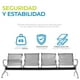 thumbnail image 3 of Banca para Sala de Espera 4 Asientos Onof, Acero Cromado, Diseño Moderno y Resistente, 3 of 6