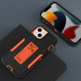 thumbnail image 5 of Allytech Case for iPhone 14 5G (6.1 inch) 2022 Released, Hard PC and Soft TPU Inner Shockproof Anti-Scratch Built-in Kickstand Case for iPhone 14 2022, Black+Orange, 5 of 5