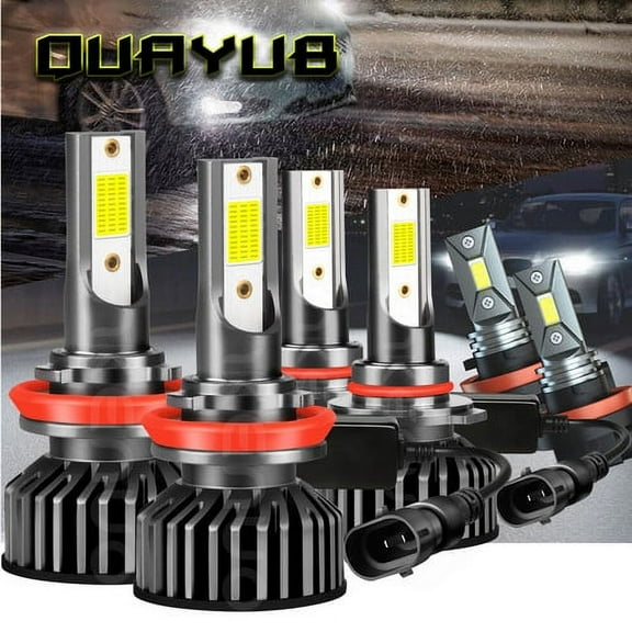 For Mercury Sable 2008 2009 Combo LED Headlight Hi-Low Fog Light Bulbs Kit