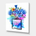 thumbnail image 3 of Designart ' Perfume Chanel Five With Blue Flowers ' French Country Canvas Wall Art Print, 3 of 4