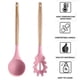 thumbnail image 3 of Utensilios de cocina de silicona, juego de 2 utensilios de cocina, utensilios de cocina de madera fáciles de limpiar, 3 of 5