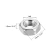thumbnail image 2 of Tuercas hexagonales de 10 piezas M8 de acero al carbono, tono plateado, 2 of 3