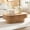 MDF Coffee Table + Natural Ash Finish, variant on Modern Handcraft Drum Coffee Table Length 43.7 inch Ellipse Coffee Table for Living Room,Oval Small Coffee Table with Sturdy Pedestal,Black MDF