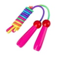 thumbnail image 3 of Cuerda de saltar colorida para niños con mango de madera para deportes al aire libre de niñas y niños. Rosa, 3 of 8
