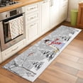 thumbnail image 3 of Grey Christmas Kitchen Runner Rug 2x6 Washable Runners for Hallway Non Slip Snowman Xmas Tree Snowflake Winter Birds Branches Large Area Rug Indoor Floor Carpet for Bathroom Laundry Entryway Bedroom, 3 of 8