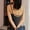 Black, variant on Criss Cross Back Tank Top for Women Backless Camisole Tummy Control Shapewear Slimming Body Shaper Cami Adjustable Straps Retro Scoop Neck Top, Mint Green,M