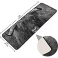 thumbnail image 2 of SKYSONIC Highland Cow Bull Meadow Runner Rug, 2'¡Á6' with Rubber Backing Scottish Cattle Animal Non Slip Entryway Rug Runner Washable Soft Area Rug Carpet for Hallway Bedroom Kitchen Decor, 2 of 6
