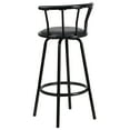 thumbnail image 3 of Flash Furniture Charla Crown Back Black Metal Barstool with Black Vinyl Swivel Seat, 3 of 14