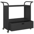 thumbnail image 4 of vidaXL Bar Cart with Drawer Black 39.4"x17.7"x38.2" Poly Rattan, 4 of 6
