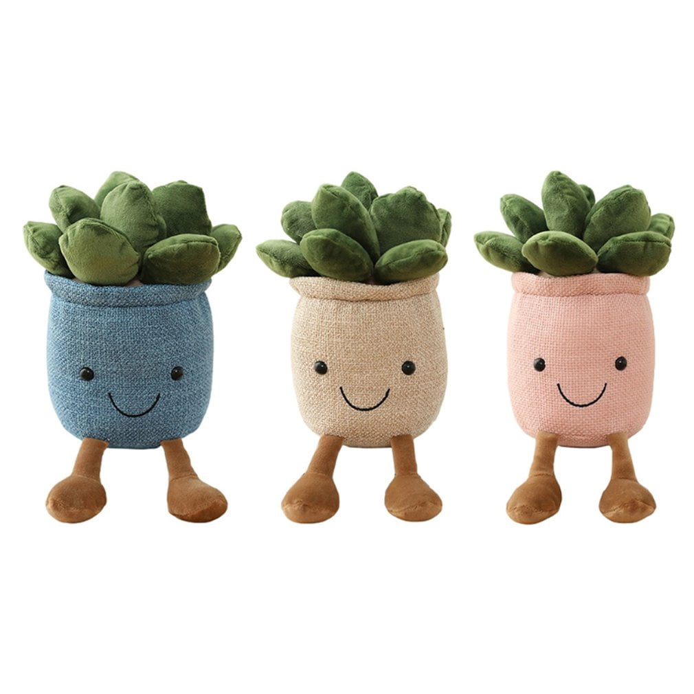 Holdes – Peluche Succulente En Pot, Oreiller Décoratif Doux, Jouet Mignon Pour Maison, Fille Et Garçon