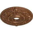 thumbnail image 3 of Ekena Millwork 18"OD x 3 1/2"ID x 1 1/2"P Rose Ceiling Medallion (Fits Canopies up to 7 1/4"), Hand-Painted Polished Copper, 3 of 6