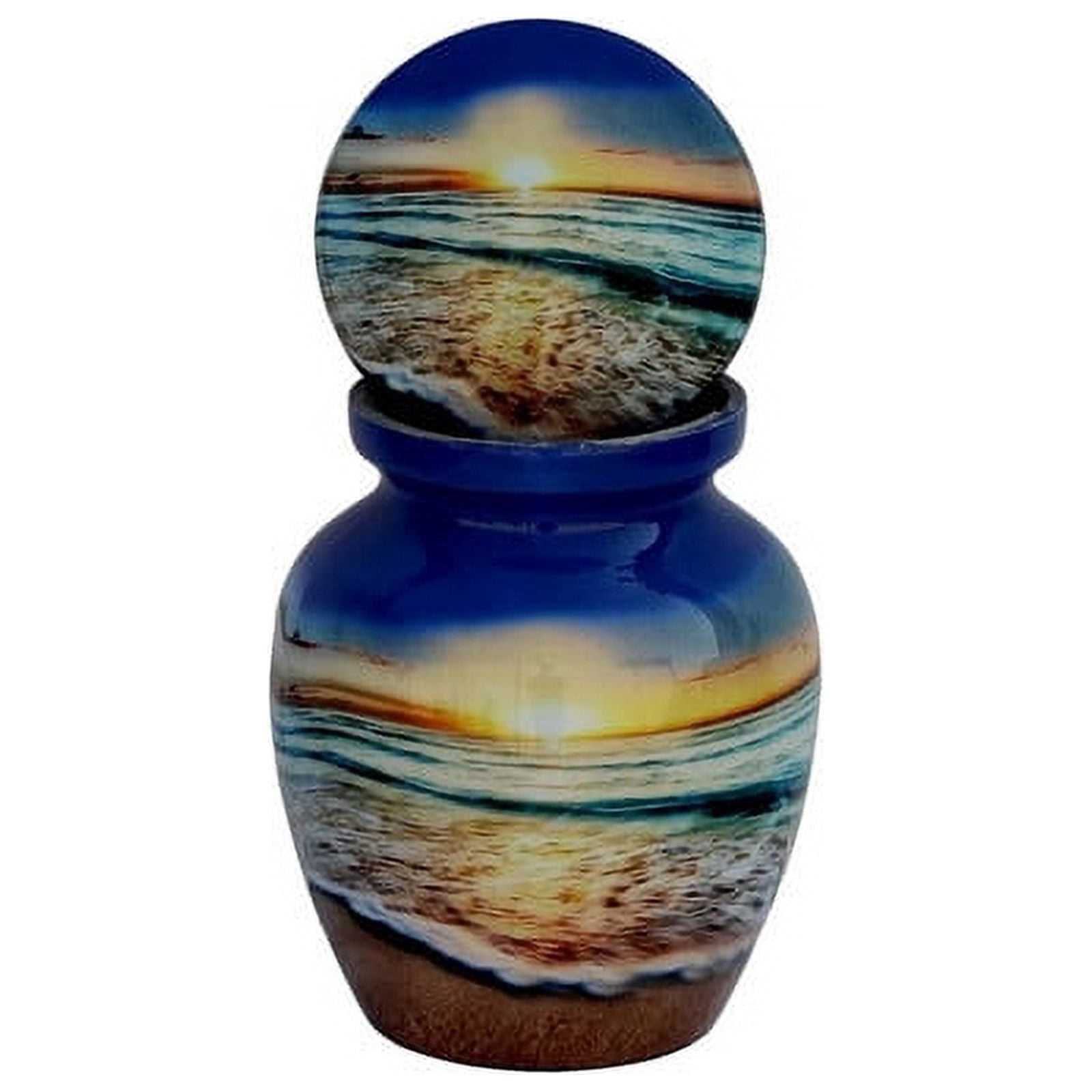 SHREYAS Aluminium RAINBOW Medium Size Cremation URNs Keepsake Vase of Human & Pet Ashes
