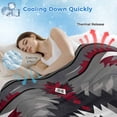 thumbnail image 3 of Boho Red Grey Cooling Blanket, Lightweight Breathable Summer Throw Blanket with Double Sided Cold Effect,Geometric Southwestern Retro Ethnic Picnic Beach Blankets Bed Sheet for Hot Sleepers 30"x40", 3 of 8