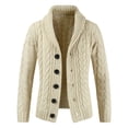 thumbnail image 1 of DPTALR Cardigan Tricoté à Manches Longues Col Roulé Décontracté pour Hommes, 1 of 2