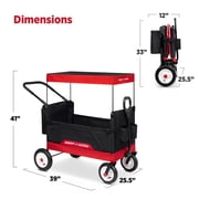 Radio Flyer All-Terrain Kid & Cargo Push Folding Wagon, Air Tires