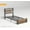 Black+ Gray#6, variant on Bed Frames Twin Bed Frames , Headboard and Charging Station & LED Light for Bedroom, Solid and Stable, Noise Free, No Box Spring Needed, Easy Assembly,Adjustable Bed Base