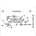 thumbnail image 4 of Lssam Removable Family Wall Decals Stickers, 'Family Where Life Begins' Quote Peel and Stick Wall Art for Living Room, Bedroom, Kitchen, Dining Room Decor, 4 of 9