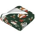 thumbnail image 2 of Bixox Fleece Blanket Festive Forest Friends Pattern Super Soft Double-Sided Microfiber Flannel Blanket for Sofa, Bed, Couch,Suitable for All Seasons - 80"x60", 2 of 5