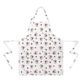 thumbnail image 2 of White Cow Black Spot Bow Pattern Apron-Garden Aprons for Women with Pockets-Cotton Linen Waterproof Kitchen Cooking Gardening Aprons Adjustable for Kitchen,Cooking,BBQ and Salon 33x27 Inch, 2 of 7
