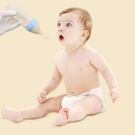 2019 Portable Size Baby Squeezing Feeding Bottle Silicone Training