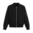 thumbnail image 5 of RongHuan Jacket for Womens Casual Zip Up Ribbed Long Sleeve Fall Coat Lightweight Bomber Jackets with Pockets, 5 of 7