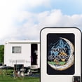 thumbnail image 2 of POLERO Happy Campers RV Entry Door Window Shade Sunshade Hook and Loop Fastener Camper Privacy Entrance Sun Blackout Fabric 17.3" x 26", 2 of 7