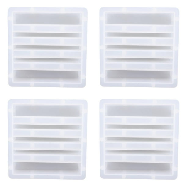 4 Piezas Porta Posavasos Silicona Molde Soporte Manualidades Resina Organizador Bandeja Taza Fácil Liberación Adecuado para Bodas Fiestas en Casa Decoración de Mesa