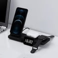 thumbnail image 3 of MesaSe Greatlizard 15W Wireless Charger Station With Digital Display Clock 4 In 1 For  Mobile Phone Watch Headset Vertical Black, 3 of 6