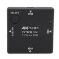 thumbnail image 1 of 3 Way HD Multimedia Interface Selector, Intelligent Recognition Switching 4K 60HZ HD Multimedia Interface 2.0 Switch  For DVD Player For Projector, 1 of 8